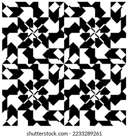 
Monochrome Repeat Pattern.black and white grunge background.Abstract halftone pattern.