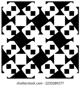 
Monochrome Repeat Pattern.black and white grunge background.Abstract halftone pattern.
