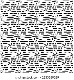 Monochrome Repeat Pattern.black and white grunge background.Abstract halftone pattern.
