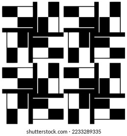 Monochrome Repeat Pattern.black and white grunge background.Abstract halftone pattern.
