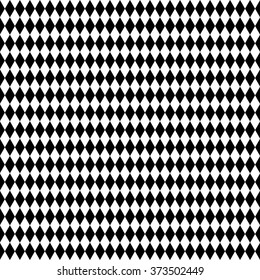 Monochrome repeatable pattern with rhombus, squares shapes.