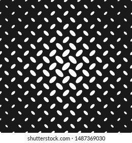 Monochrome repeating halftone diagonal ellipse pattern background design - abstract vector design