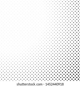 Monochrome retro abstract halftone square pattern background - vector design
