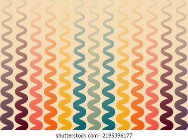 Monochrome Retro groovy psychedelic wavy background. Vector illustration in the style of 1970