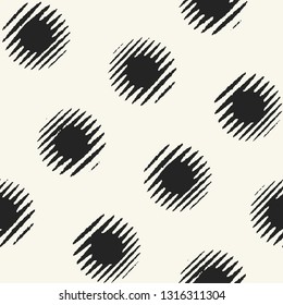 Monochrome Ripple Dots Graphic Motif. Seamless Pattern. 