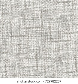 Monochrome rustic cloth background. Abstract vector.