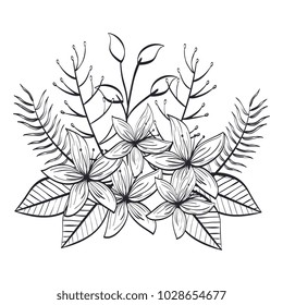 monochrome and rustic decoration floral