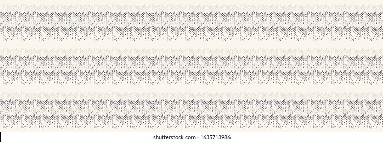 Monochrome scribble line texture border background. Distressed organic painterly glitch seamless banner pattern. Black and off white distortion marks edging. Masculine geometric abstract ribbon trim