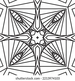 Monochrome Seamless 3D Stripe Pattern Abstract dynamical crumpled texture. 3D pattern. The illusion of movement pattern.