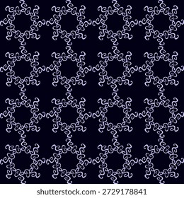 Modelo abstracto inconsútil monocromo del cordón en un fondo azul