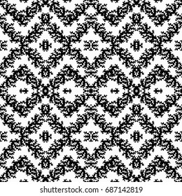 Monochrome seamless abstract pattern