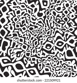 Monochrome Seamless Animal Pattern. Vector Background
