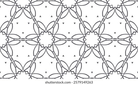 monochrome seamless arabic background. vector illustration. for design