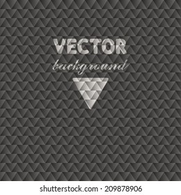 Monochrome seamless background with black triangles for your design