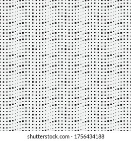 Monochrome seamless background vector. Modern minimalist texture. Spotted abstract texture with small and larger rhombuses and rectangles. Graphic design of cover, wallpaper, poster, packaging.