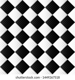 Monochrome seamless circle pattern background - abstract vector graphic design