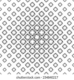 Monochrome seamless cornered polygon pattern