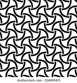Monochrome Seamless Curved Shape Pattern Design Stock Vector (Royalty ...
