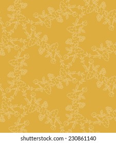 Monochrome seamless flowers vector background