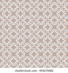 Monochrome seamless geometric pattern, repeating texture for textile or paper print. Seamless line background. Contemporary graphic design, ethnic arabic, indian, turkish ornament.