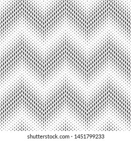 Monochrome seamless geometrical model. Dashed line. An abstract prerequisite of the grayscale image with rhombuses of the different size. Vector element of graphic design.
