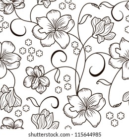 Monochrome seamless pattern