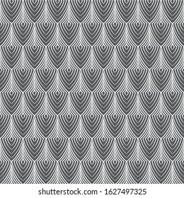 Monochrome seamless pattern. Abstract modern vector background. Simple geometric black and white models.