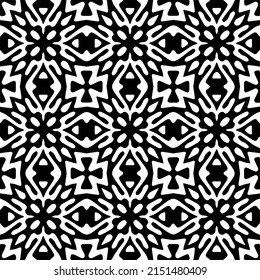 monochrome seamless pattern. Abstract texture for fabric print, card, table cloth, furniture, banner, cover, invitation, decoration, wrapping.seamless repeating pattern.Black and 
white color.