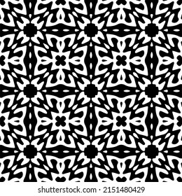 monochrome seamless pattern. Abstract texture for fabric print, card, table cloth, furniture, banner, cover, invitation, decoration, wrapping.seamless repeating pattern.Black and 
white color.