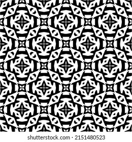 monochrome seamless pattern. Abstract texture for fabric print, card, table cloth, furniture, banner, cover, invitation, decoration, wrapping.seamless repeating pattern.Black and 
white color.
