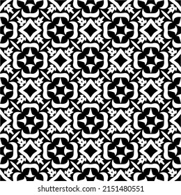 monochrome seamless pattern. Abstract texture for fabric print, card, table cloth, furniture, banner, cover, invitation, decoration, wrapping.seamless repeating pattern.Black and 
white color.