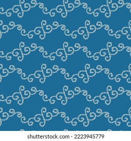 Monochrome  seamless pattern with arabesques  in a retro style. Vector illustration