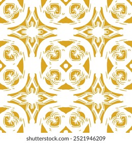 Monochrome  seamless pattern with arabesques  in a retro style. Vector illustration