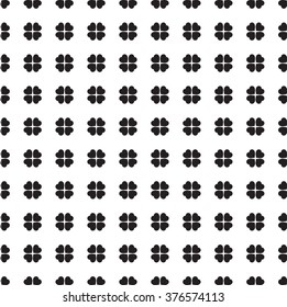 Monochrome seamless pattern with clover leaves, the symbol of St. Patrick's Day in Ireland. Texture for scrapbooking, wrapping paper, textiles, home decor, skins smartphones 
