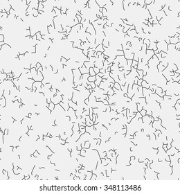 Monochrome seamless pattern with cracks and cracelures.