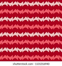 Monochrome seamless pattern with decorative geometric stripes.