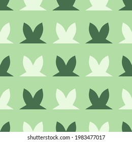 Monochrome seamless pattern with floral geometric ornament.