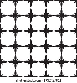 Patrón monocromo sin soldadura, patrón geométrico
