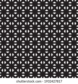 Monochrome seamless pattern, geometric pattern