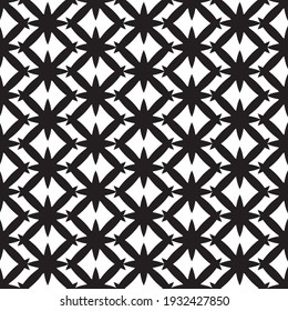 Monochrome seamless pattern, geometric pattern