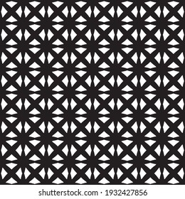 Monochrome seamless pattern, geometric pattern