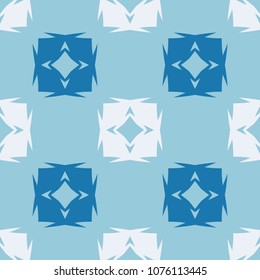 Monochrome seamless pattern with geometric elements.