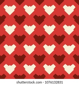 Monochrome seamless pattern with geometric ornament.