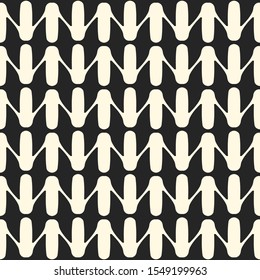 Monochrome seamless pattern with geometric ornament.