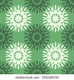 Monochrome seamless pattern with geometric ornament.