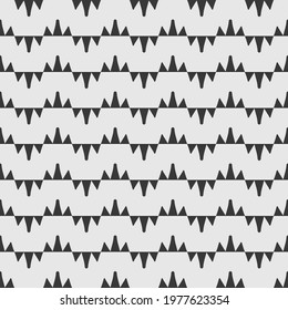 Monochrome seamless pattern with geometric ornament.