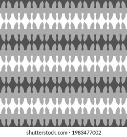Monochrome seamless pattern with geometric ornament.