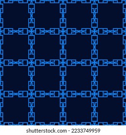 Monochrome seamless pattern with geometric ornament.