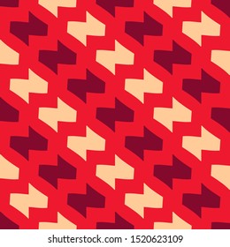 Monochrome seamless pattern with geometric shapes.