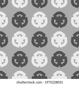 Monochrome seamless pattern with geometric shapes.